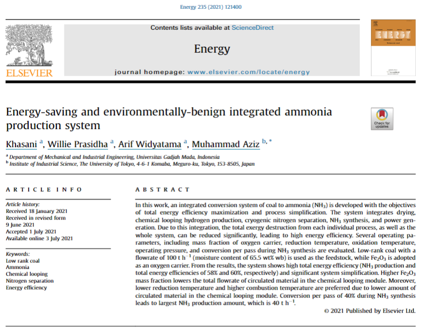 Energy-saving and environmentally-benign integrated ammonia production system